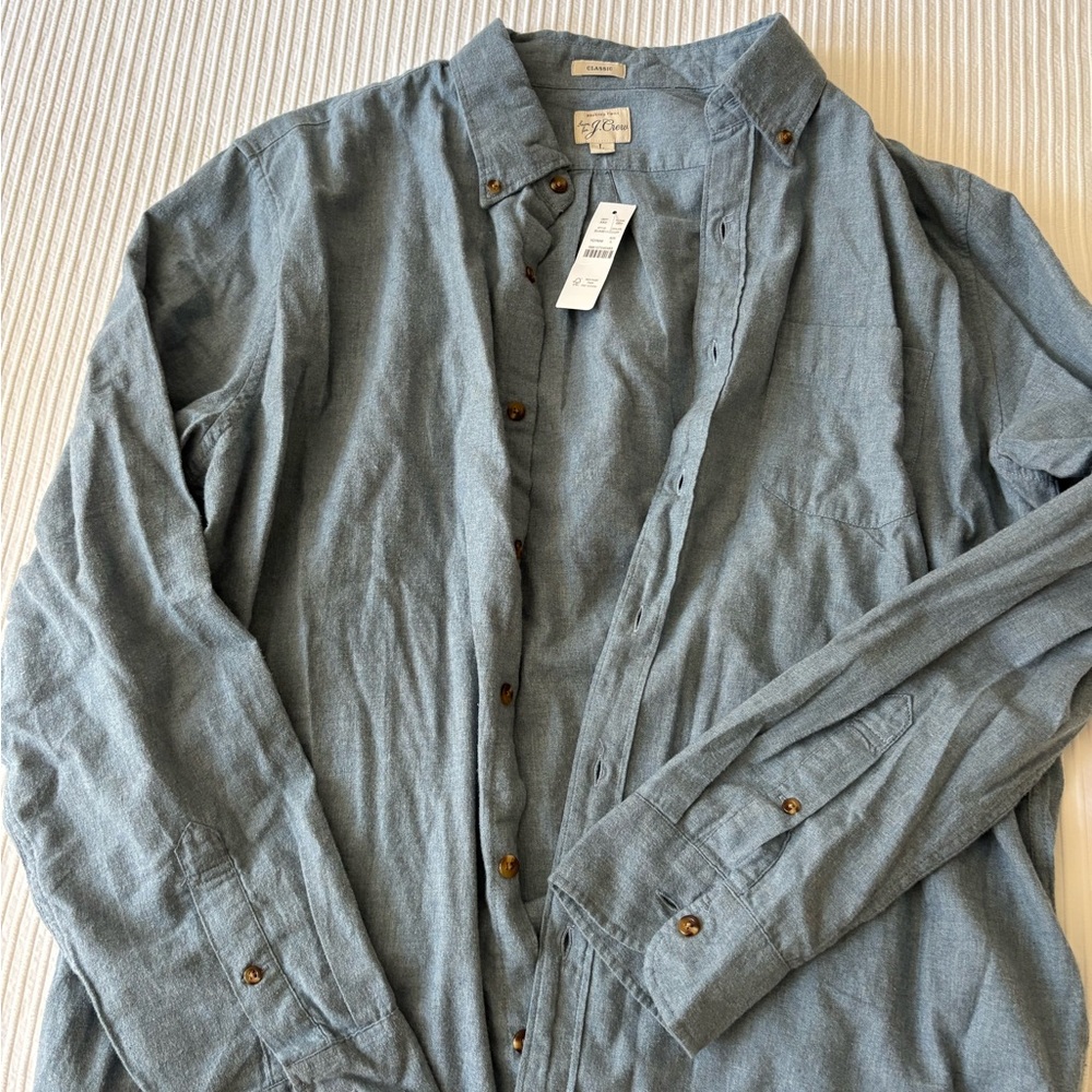 J. Crew Slate Blue Casual Button Down Shirt